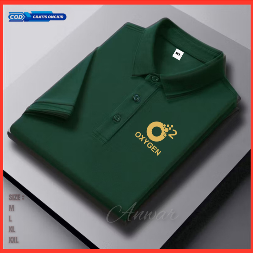 Baju Polo Oxigen Pakaian Pria Wanita Kaos Distro Keren Atasan Casual T-Shirt Terbaru Katun Premium