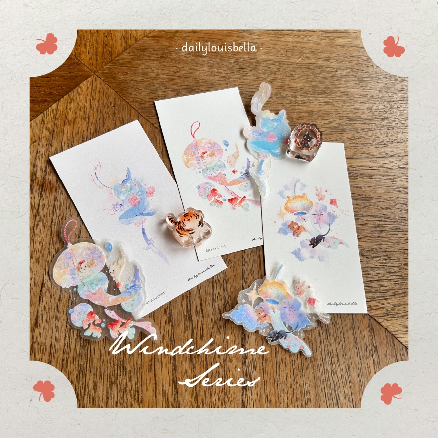 

Windchime Lonceng Gantungan Angin inspired Sticker and Original Mini Print by Dailylouisbella