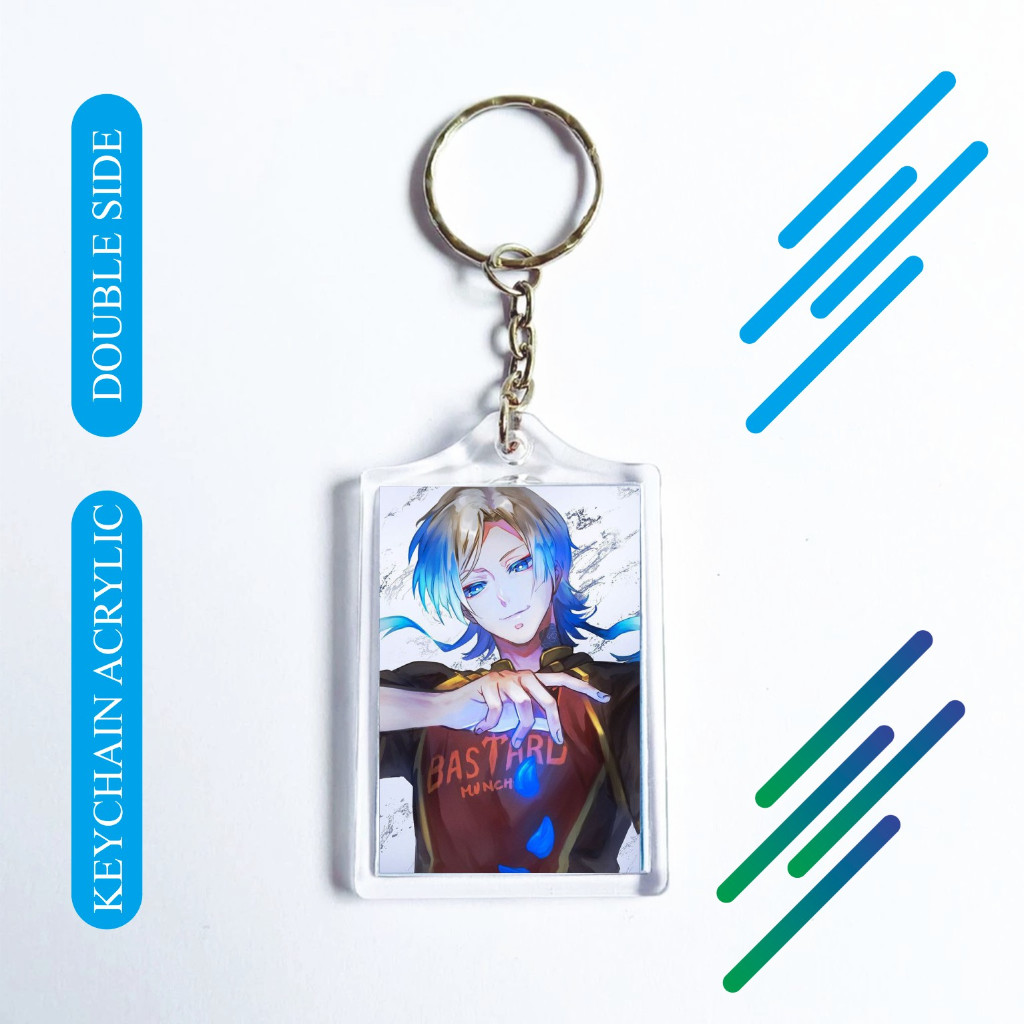 SIAP KIRIM Gantungan Kunci Keychain Blue Lock Kaiser Michael