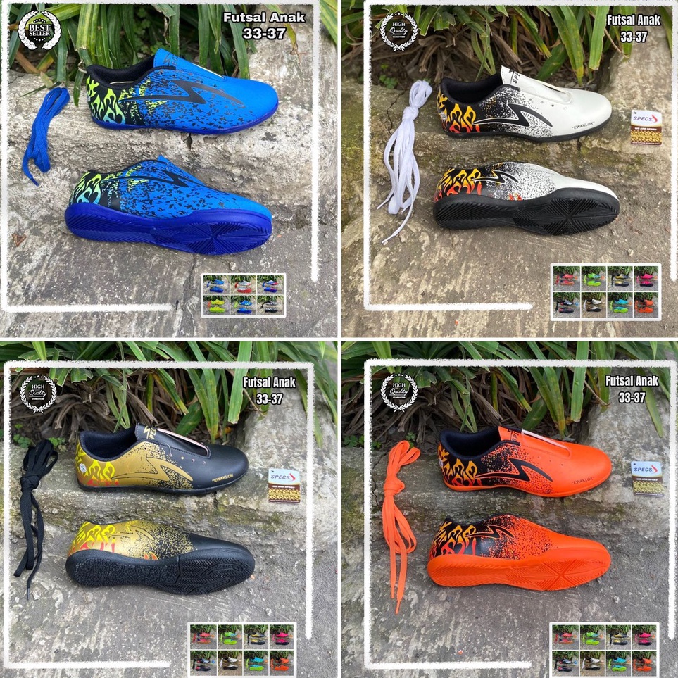 Laku Keras Sepatu Futsal Anak SD SMP SPECS EWAKLOK Ukuran 33 34 35 36 37