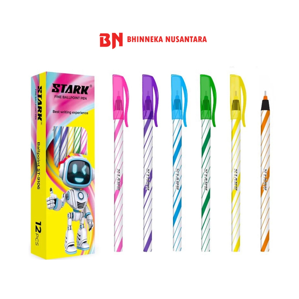 

Stark Pulpen / Pen / Bolpoint Motif Lilin Ulir - 1 Box / 12 Pcs