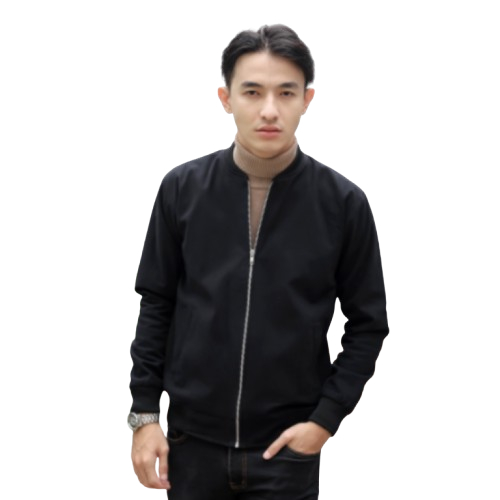 Brofash Jaket Bomber Canvas Katun Pria Cowok Dewasa