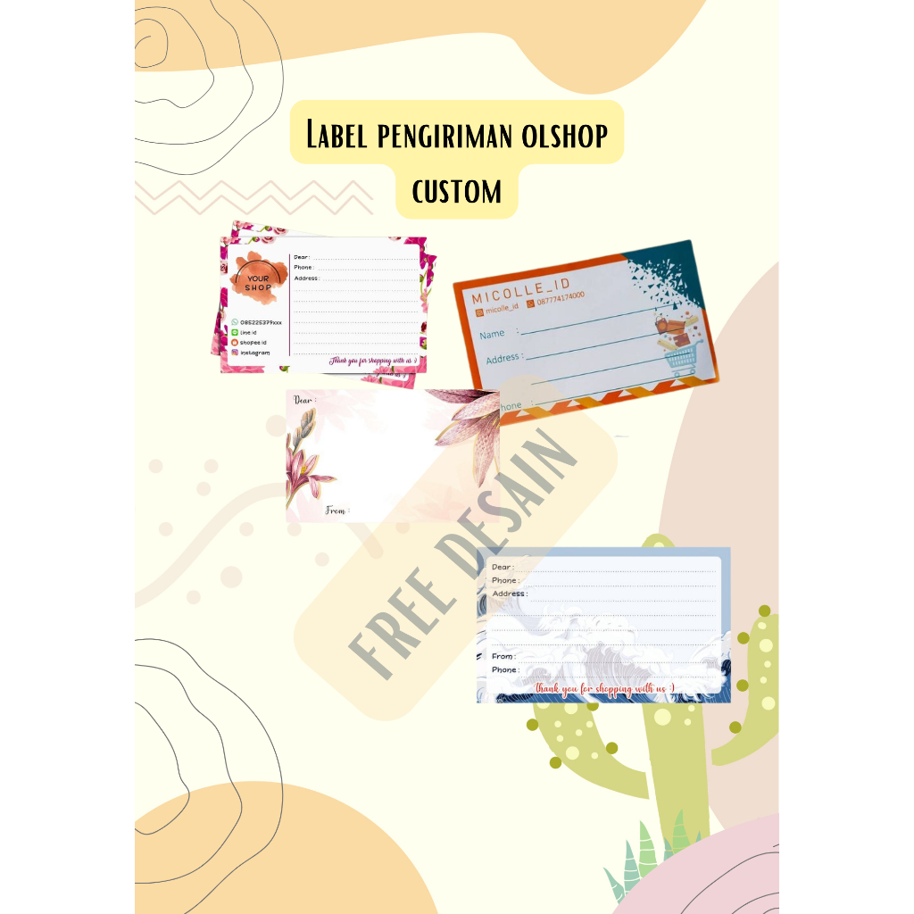 

Label pengiriman olshop custom