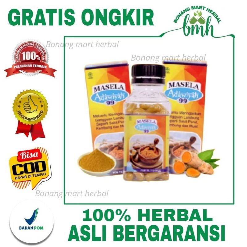 

Bayar Di Tempat | Masela Adawiyah 99 - Herbal Atasi Perut Kembung, Buncit & Maag Lambung BPOM