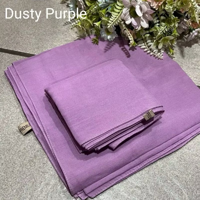 Paris Premium dusty Purple hijab segiempat paris premium size 110x110 hijab kerudung segiempat paris