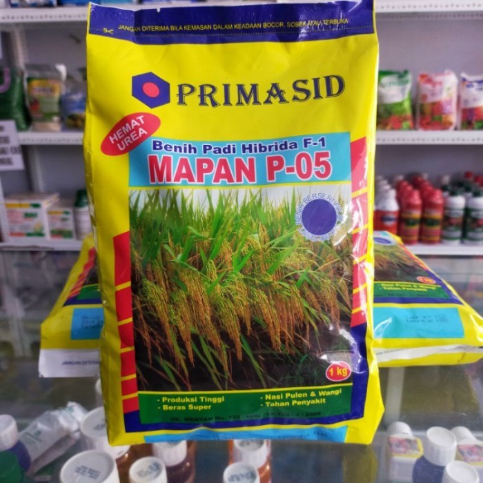 [100% ASLI] Benih Padi Hibrida F-1 MAPAN P- 05 PRIMASID 1Kg 100% Original Kemasan Pabrik Exp 2025 - 