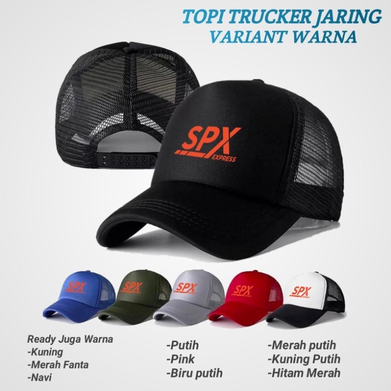 TOPI TRUCKER JARING LOGO SPX TOPI PRIA DRIVER SPX
