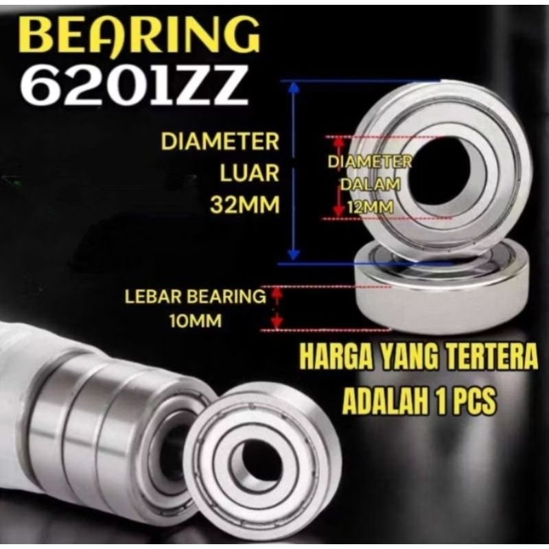 Ball & Roller Bearings Laher Laker 6200 ZZ / 6201 ZZ ABS