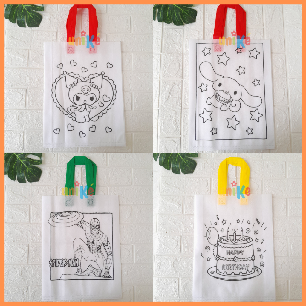 

DIY Tas Spunbond HLS Mewarnai 30x40 Lukis Goodie Bag Souvenir Ulang Tahun Anak Bermanfaat (Tas Saja)