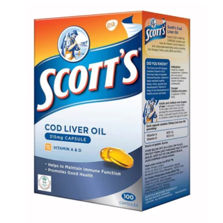 SCOTT'S Cod Liver Oil Capsules 100s