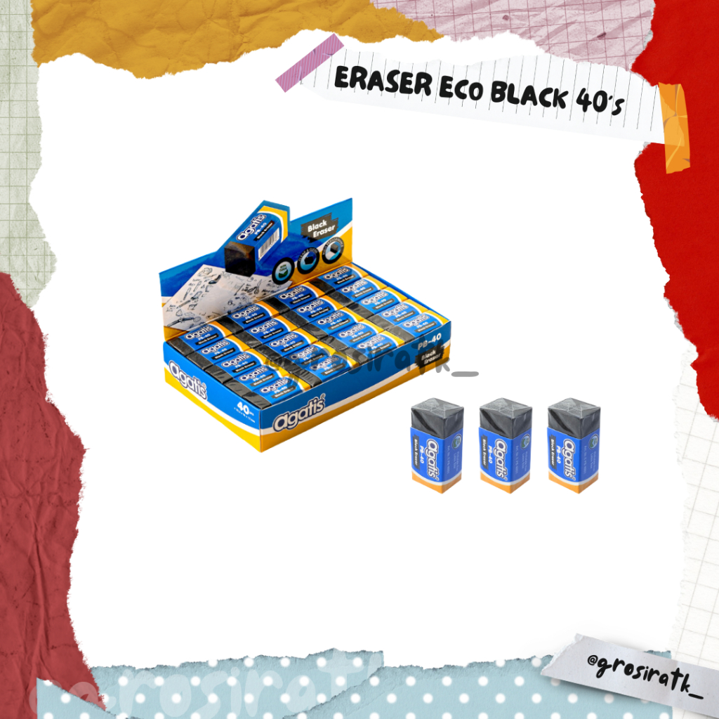 

AGATIS ERASER ECO BLACK 40’s / PENGHAPUS HITAM