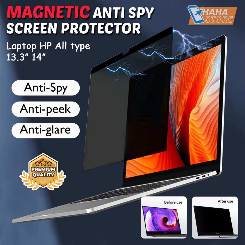 Laptop HP Pavilion Envy Aero 13 13.3 14 15 15.6 inch ratio 16:9 16:10 Privacy Screen Protector Guard