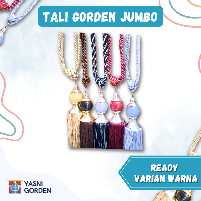 TALI GORDEN JUMBO | TASEL GORDEN | PENGIKAT GORDEN ESTETIK MEWAH