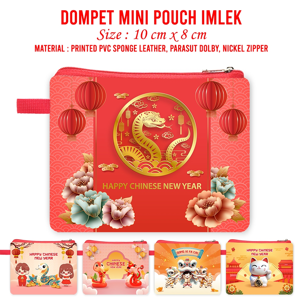 

Dompet Mini Pouch Imlek Ular Tahun 2025 Snake Chinese New Year Red Envelope Wallet Angpao Ang Pao Hongbao Hong Bao Sin Cia CNY