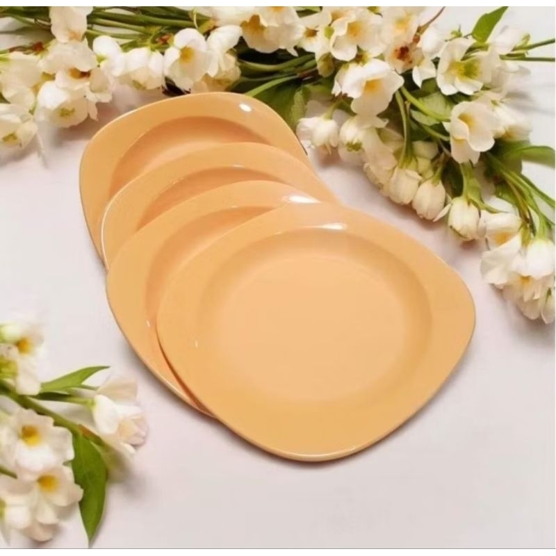 Tupperware Blossom Plate 4pc set piring plastik cantik elegant wadah saji tempat makanan sayur murah