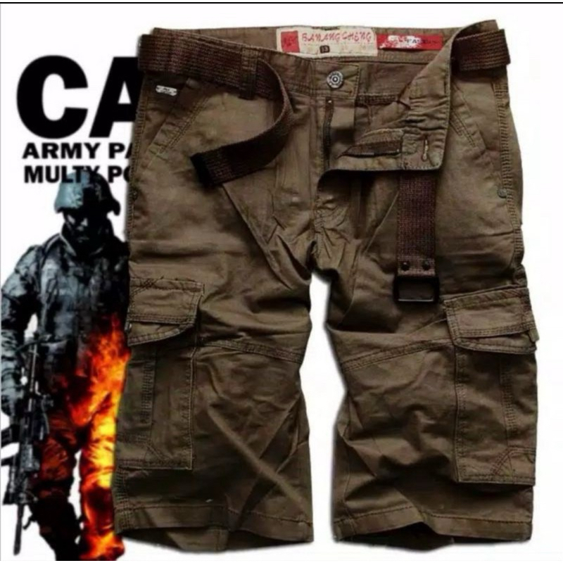 NEW Kyh//TERMURAH CELANA KARGO PENDEK //CELANA PRIA BWC// CELANA PENDEK KARGO FREE SABUK// CELANA