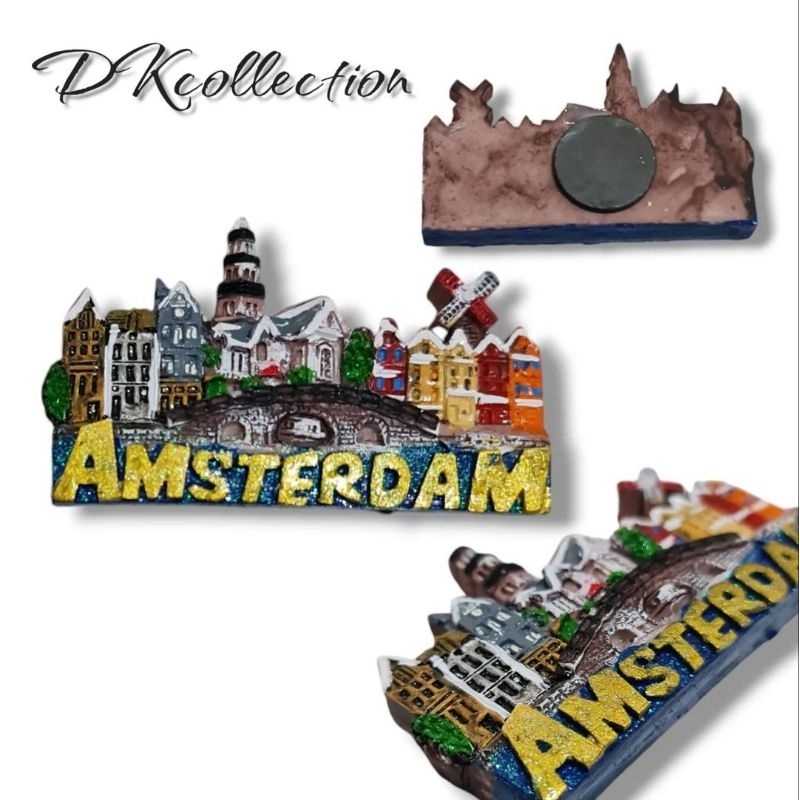 magnet kulkas amsterdam souvenir tempelan kulkas holland merchandise belanda