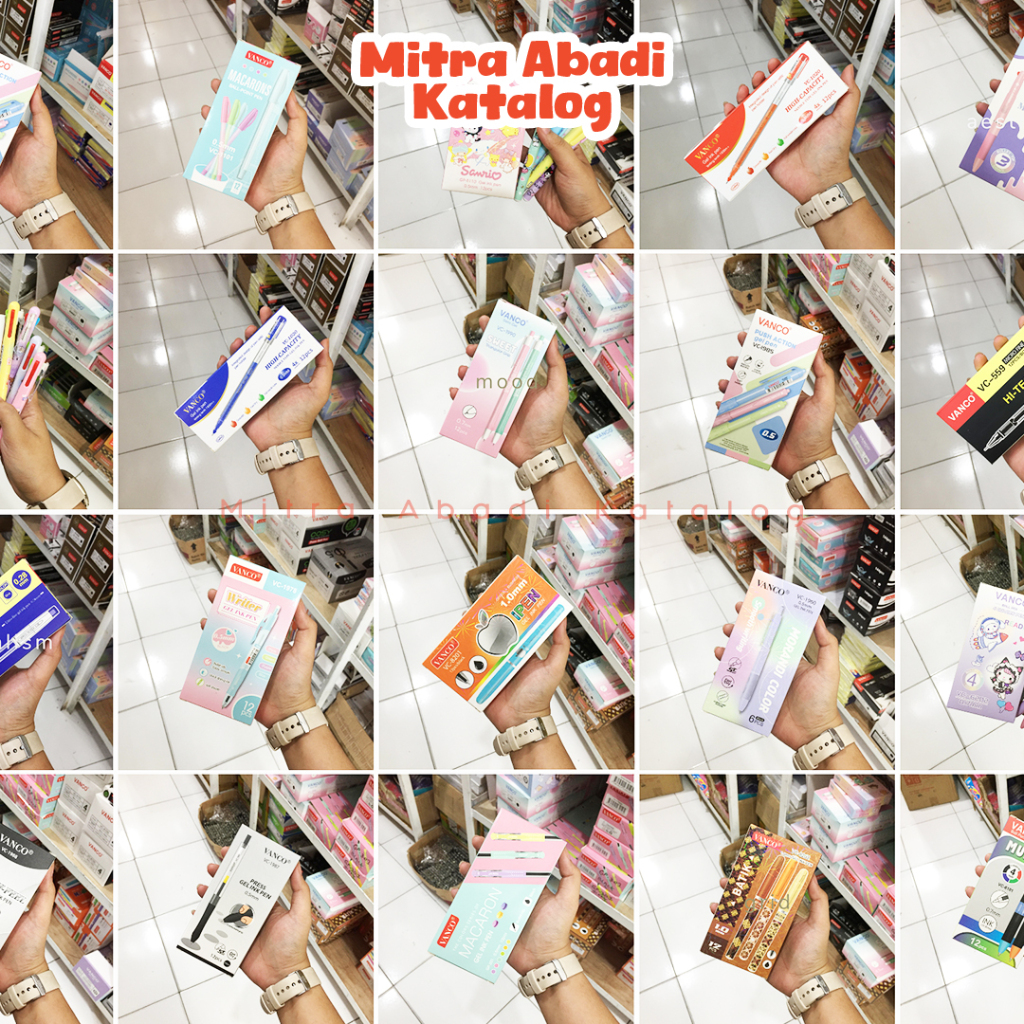 

(12 PCS) PULPEN VANCO / 1 PACK PULPEN KLIK CLICK GEL SANRIO MOTIF KARAKTER FANCY LUCU TINTA HITAM HITECH BOLPEN 3 WARNA 4 WATNA 5 WARNA BUJO BOOK JOURNAL ALAT TULIS SEKOLAH KANTOR ATK KULIAH KAMPUS STATIONERY MURAH LENGKAP / MITRA ABADI KATALOG JOGJA