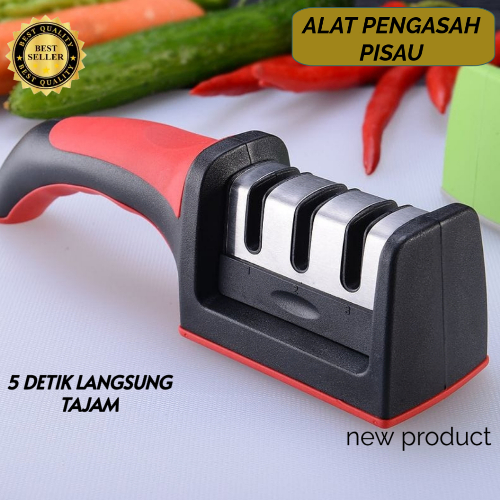 Alat Pengasah Pisau & Gunting 4in1 Serbaguna Alat Pengasah Penajam Pisau Serbaguna/Asahan Pisau / As