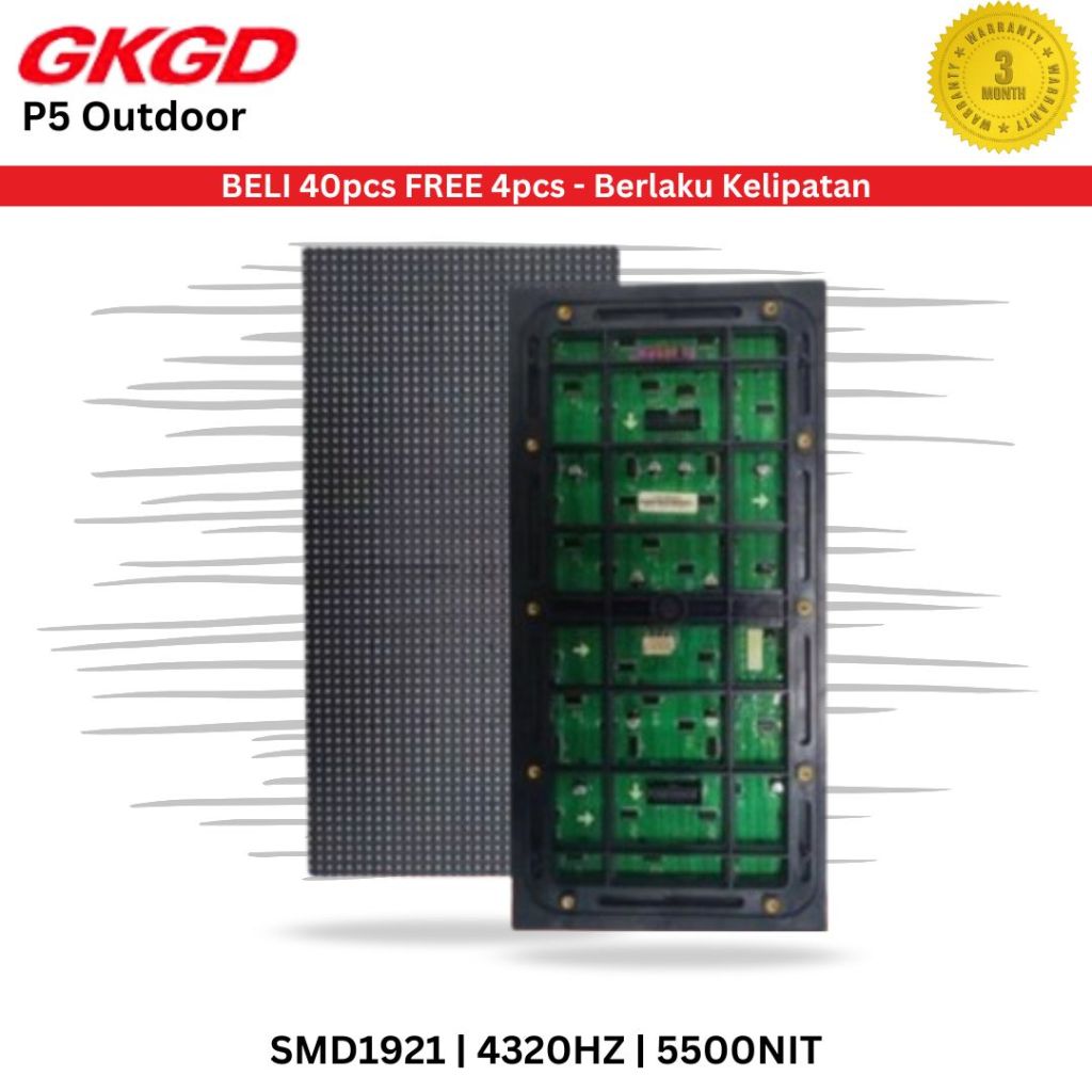 MODUL VIDEOTRON P5 OUTDOOR - 4320 Hz NC LED GKGD MODULE INSIDE