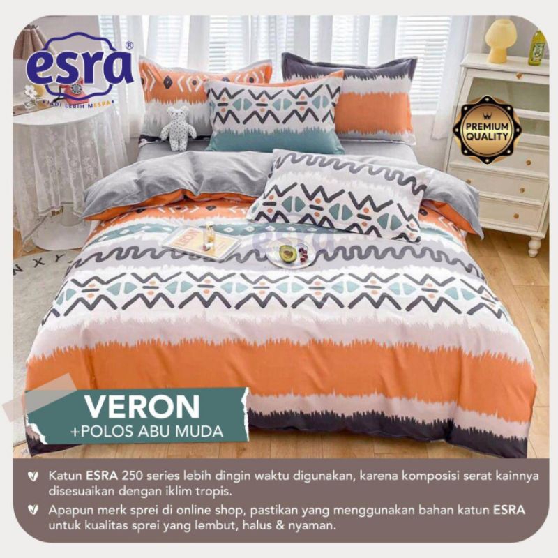 sprei bahan esra motif bunga-bunga cantik