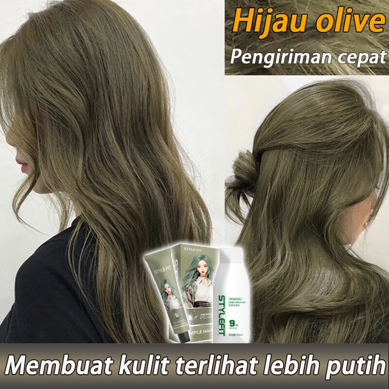 【Banyak warna】STYLE FIT cat rambut 200ml mudah diaplikasikan, tahan lama，cowok cewek bisa，bahan herb