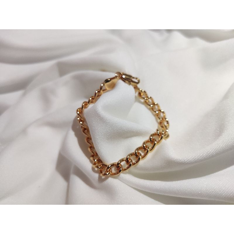 Gelang Titanium Rantai  unisex laki perempuan titanium anti karat