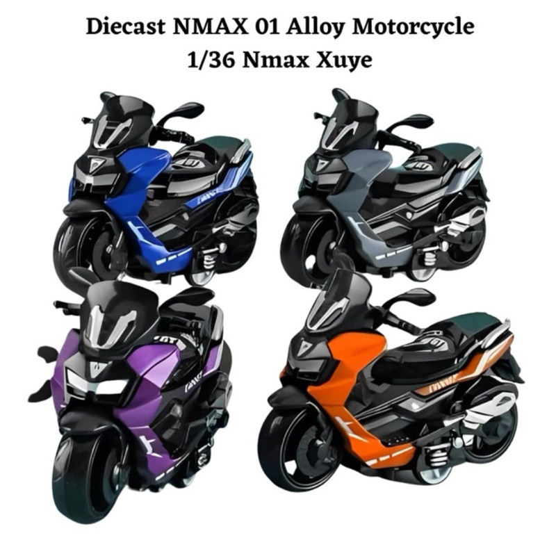Nmax01 Alloy Motorcycle 1/36 Nmax Xuye / mainan sepeda motor  Diecast Motorcycle / Mainan Anak die c