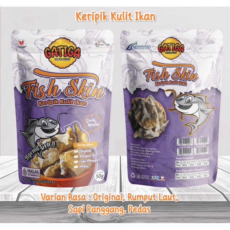 

Keripik Kulit Ikan (Fish Skin) GATIGA (50gr)