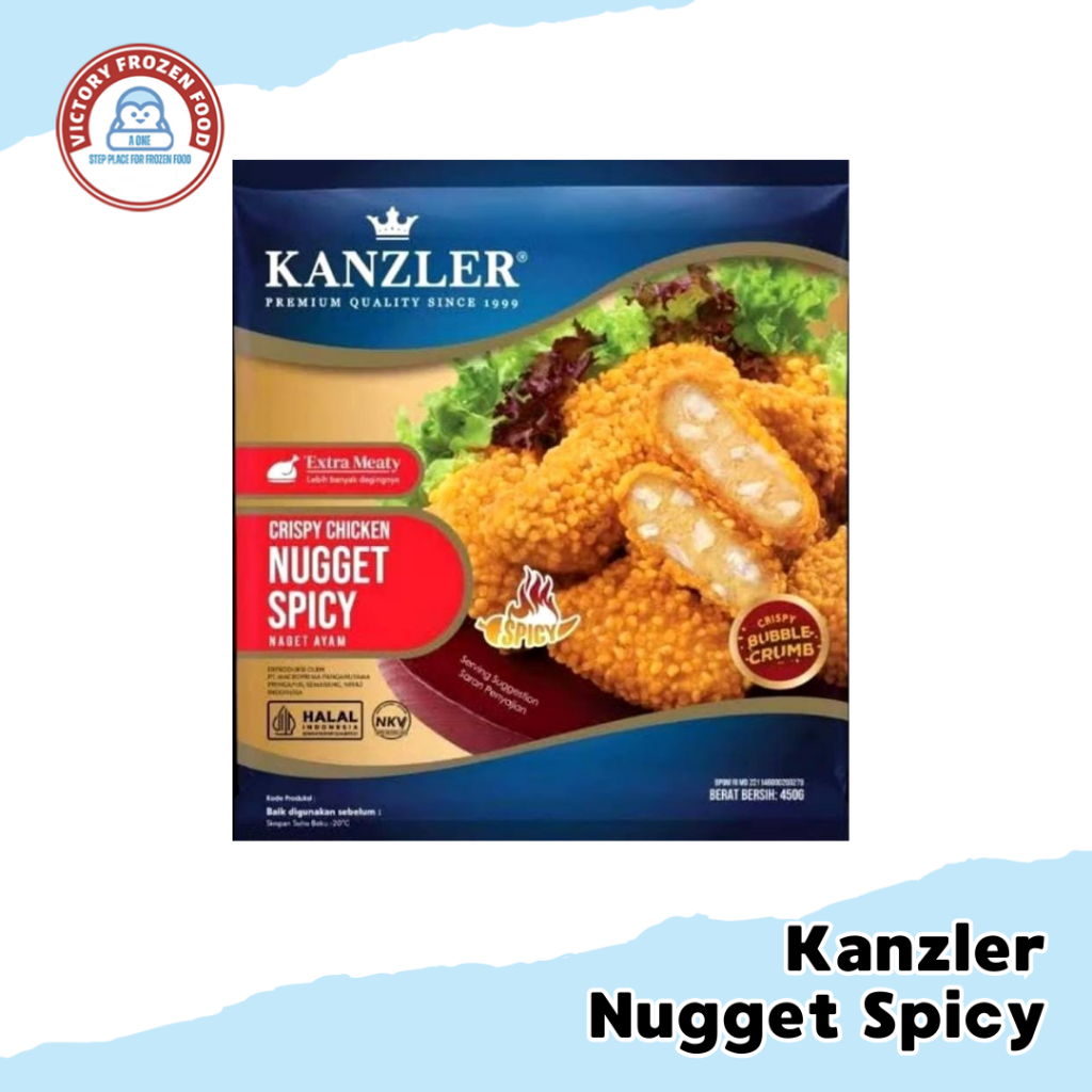 

Kanzler Crispy Spicy Chicken Nugget 450gr/Nugget Ayam Spicy Kanzler/Victory Frozen Food