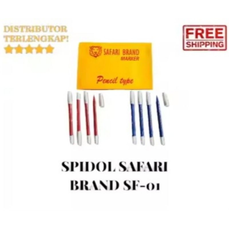 

Spidol Kecil Safari Hitam, Merah, Biru - 1 Box isi 12 losin - Stationery