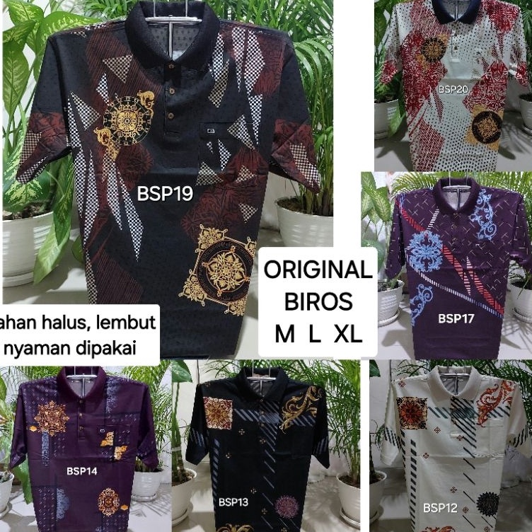 KODE I89K Kaos Biros Platinum  Kaos Bapak kerah