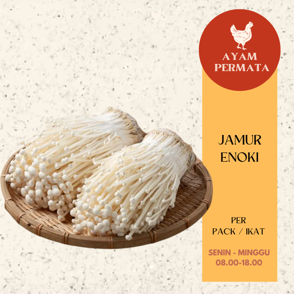 

Jamur Enoki Segar / Golden Needle Mushroom - Ayam Permata Ayampermata