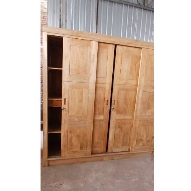 lemari pintu 4 minimalis sleding grade A lemari pakaian minimalis lemari kayu jati