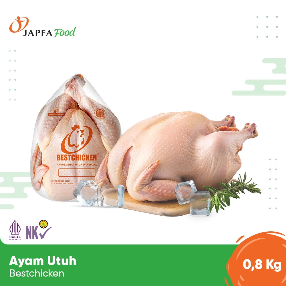 

Bestchicken Ayam Karkas Broiler / Ayam Utuh Japfa Food 800 gram / 0.8 kg - Daily Deals