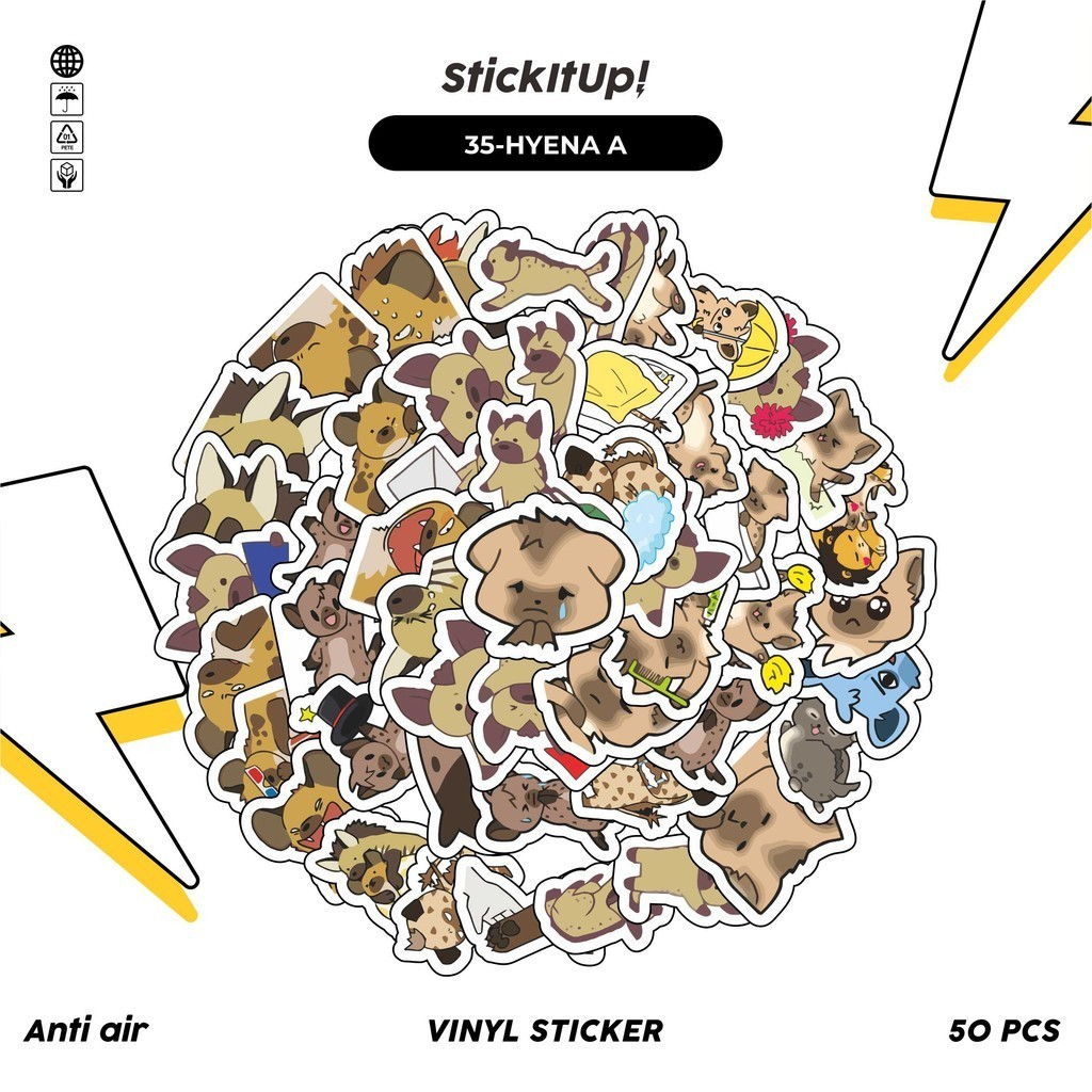 

COD100 Pcs Stiker Motif Hewan Hyena Lucu Anti Air Untuk Dekorasi Notebook Sepeda Skateboard Handphone DIY