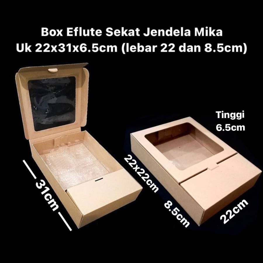 

( 5 pcs ) Kardus Nasi Catering Muat Mika Ukuran 22 cm Box Kotak Kemasan Pudding