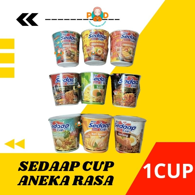 

POP MIE INSTANT CUP / MIE SEDAAP CUP