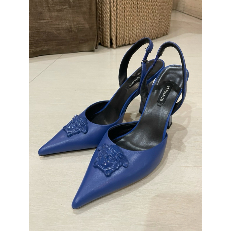 Versace Navy Heels