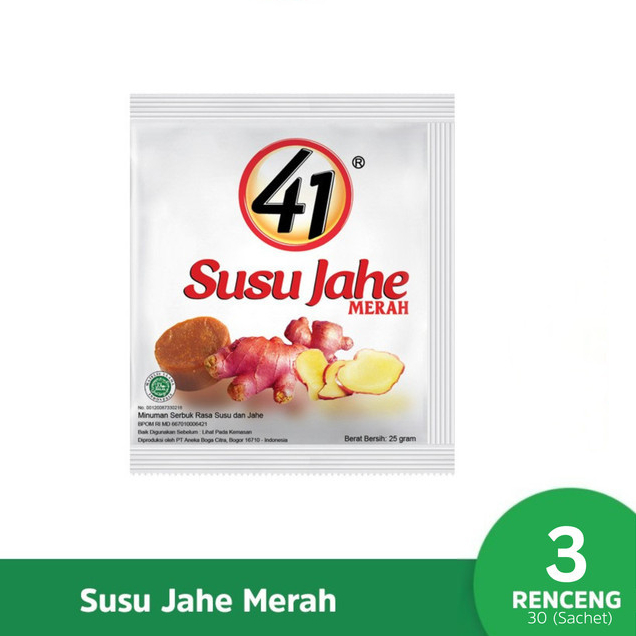 

Paket Susu Jahe Merah 41 - (3 Ranceng isi 30 sachet) /ARENA PERABOT