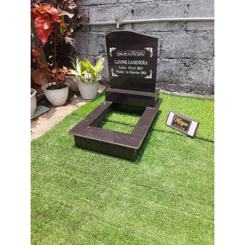 FULL MAKAM BAYI SUPER 1 SET/BATU NISAN GRANIT TILE 1 TRAF//+PCAKING KAYU