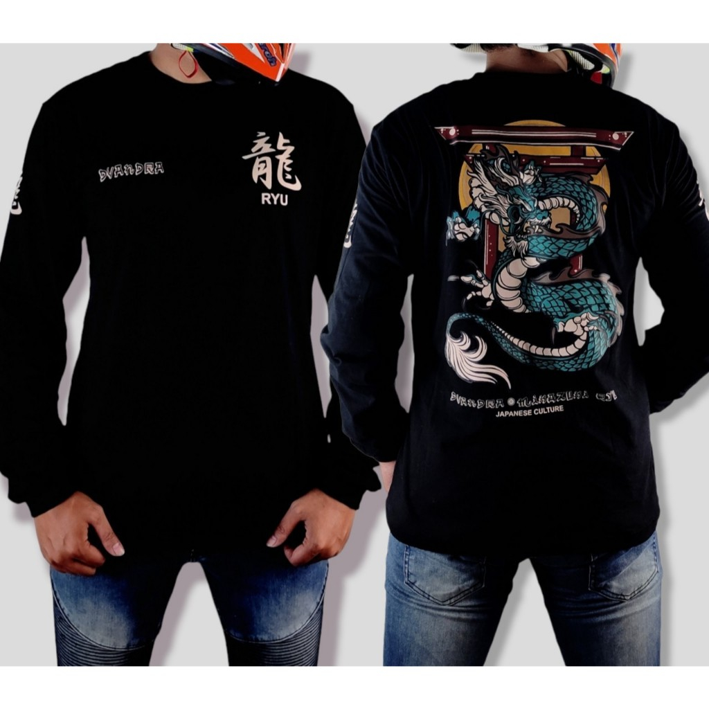 T-Shirt Kaos Distro  Kaos NAGAi Jepang Tangan panjang /Kaos Distro Samurai Jepang / Tokyo /Kaos Naga