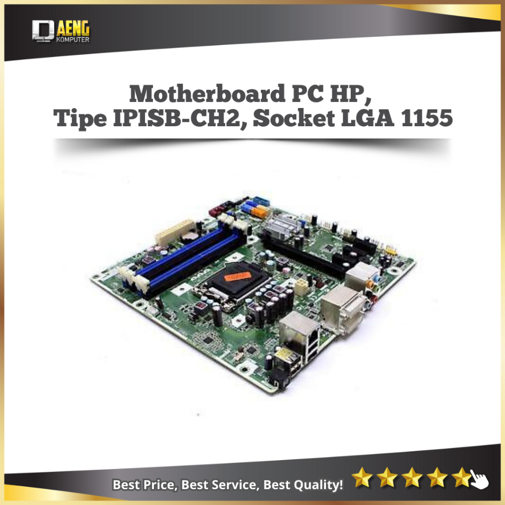 Motherboard Mainboard Mobo Pc Merk HP Socket 1155 4 Slot Ram Bisa Rakit kesing standar