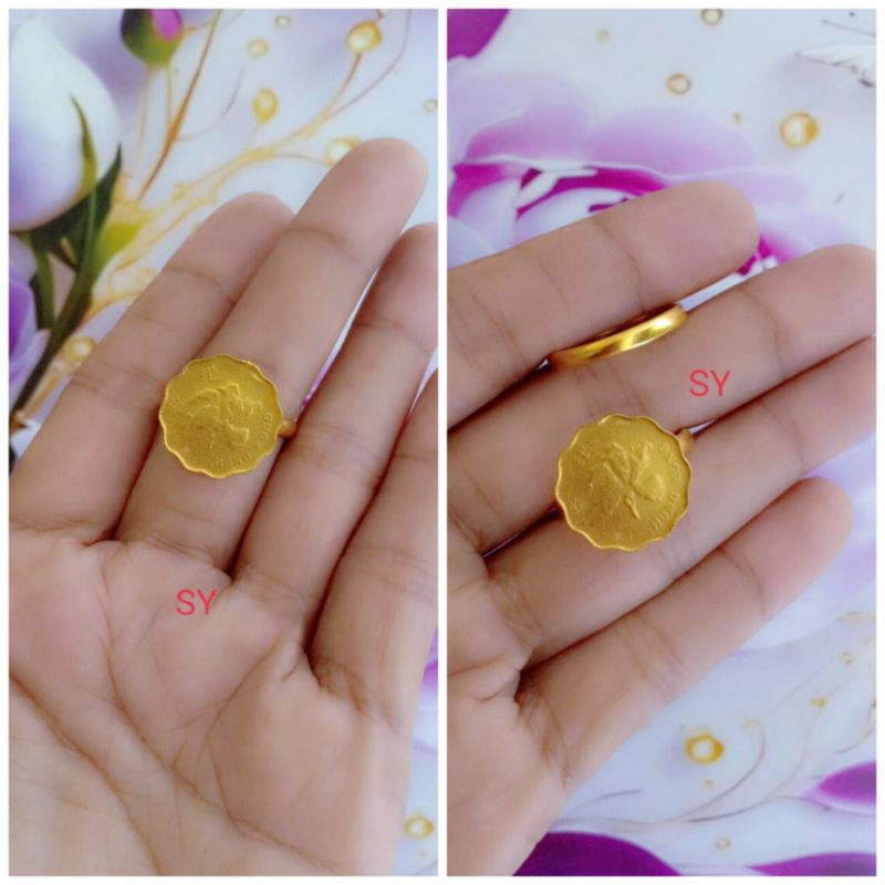 Cincin koin lapis emas