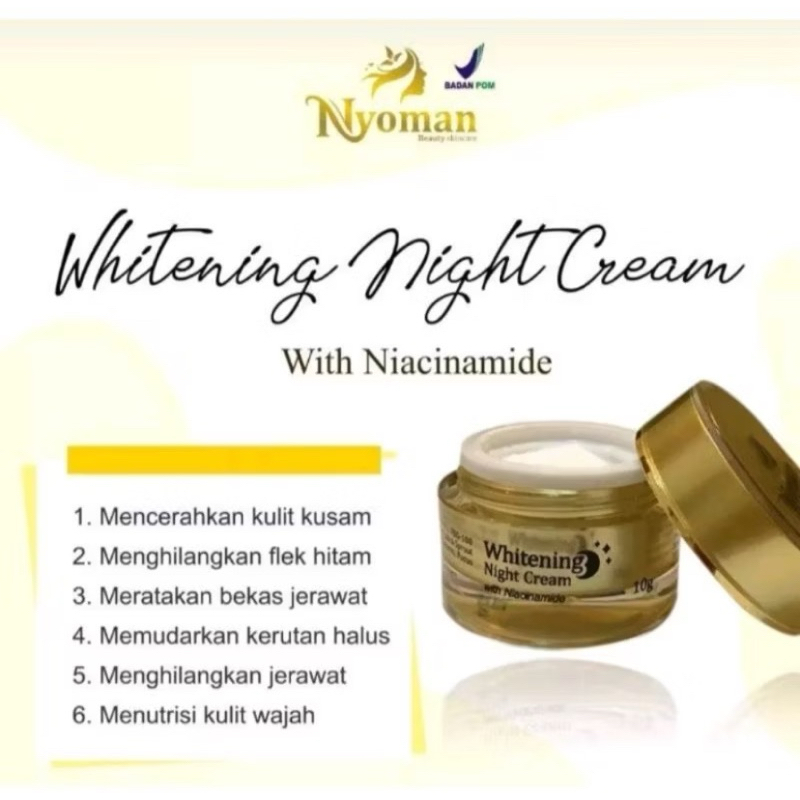 nyoman skincare night cream whitening