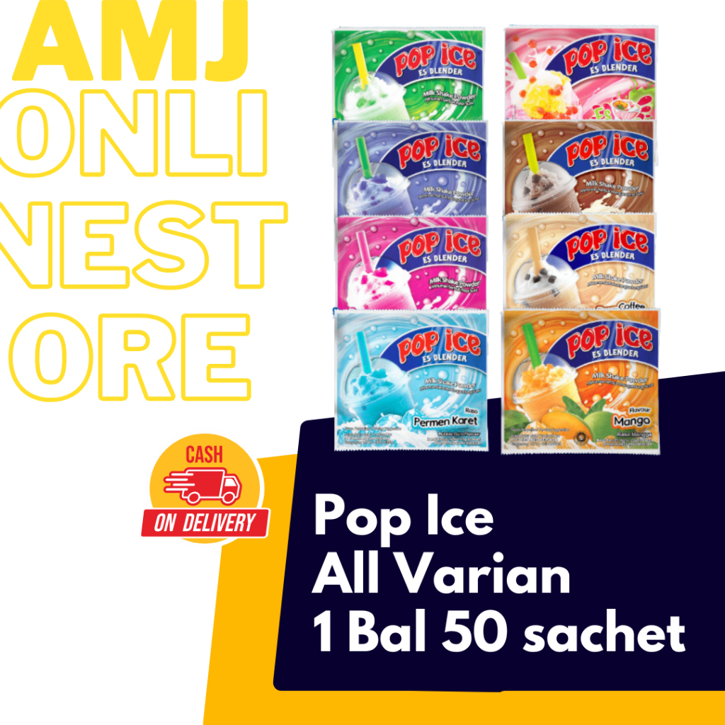 

Pop Ice Varian rasa 1 bal isi 50 sachet