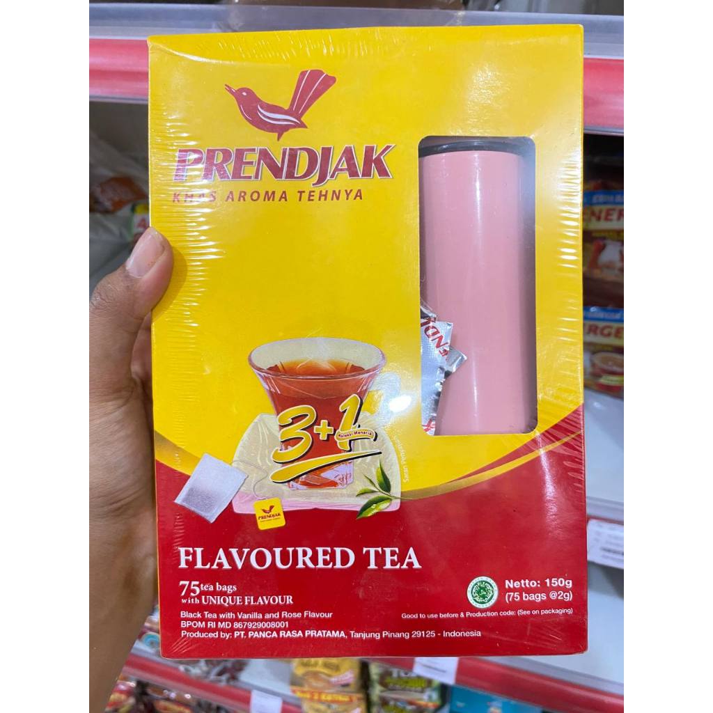 

Teh celup PRENDJAK teh hitam. isi 75 teabag Free Gelas Cantik