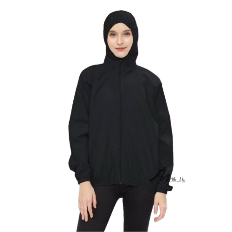 Jaket Olahraga Parasut Polos Pria/Wanita Sauna Suit, Jacket parasut olah raga gym