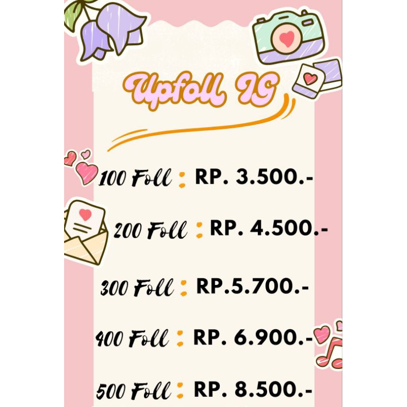 Upfoll IG termurah Followers Instagram murah meriah upload followers Instagram