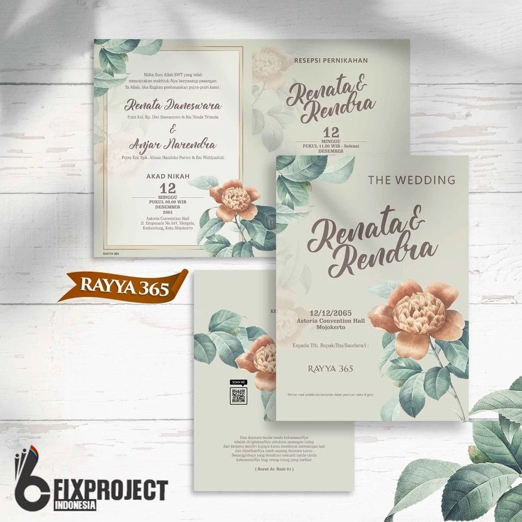 UNDANGAN PERNIKAHAN RAYYA 365 | CETAK UNDANGAN MURAH | RAYYA